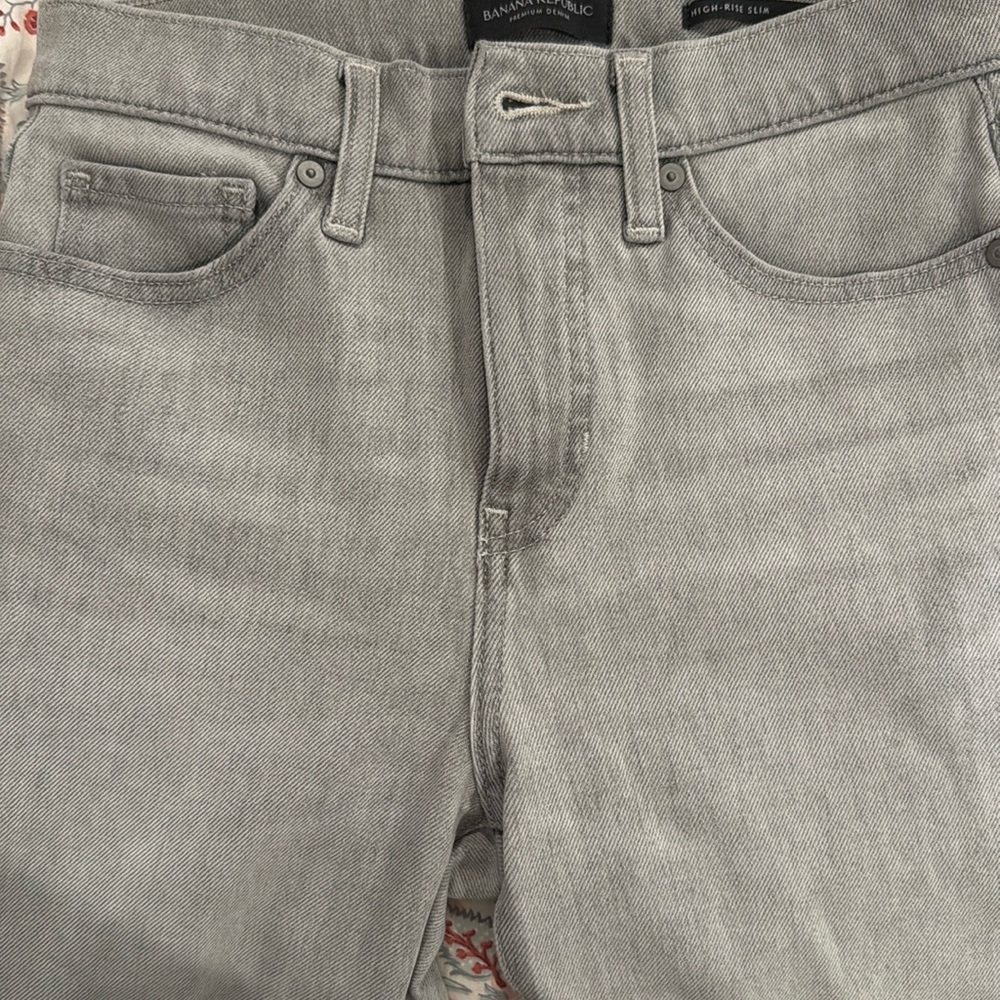 Banana Republic Grey Denim Straight Pants